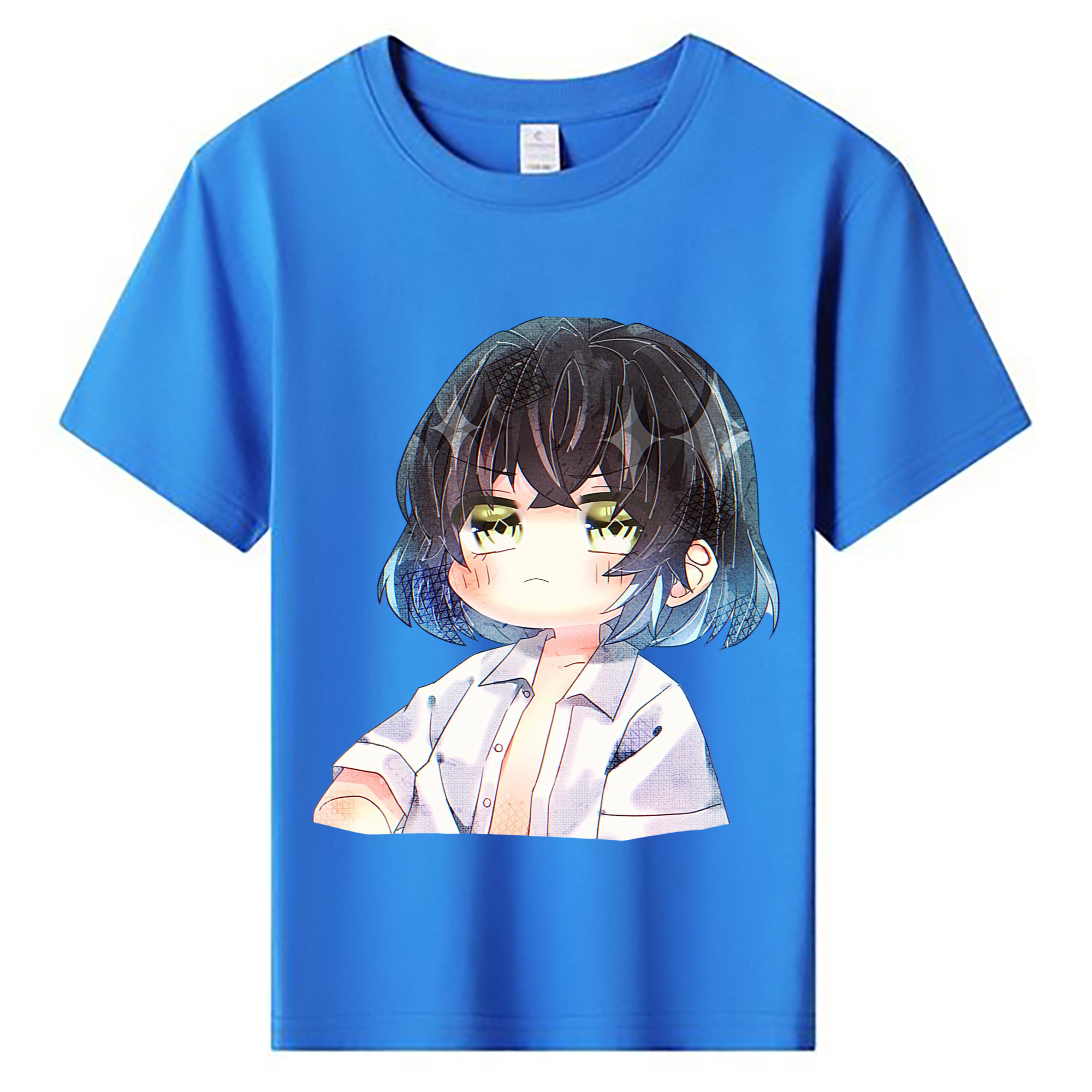 （画像用） 鬼滅の刃（きめつのやいば）嘴平 伊之助／はしびら いのすけ Hashibira Inosuke 綿100％キッズTシャツ（フロントプリント）